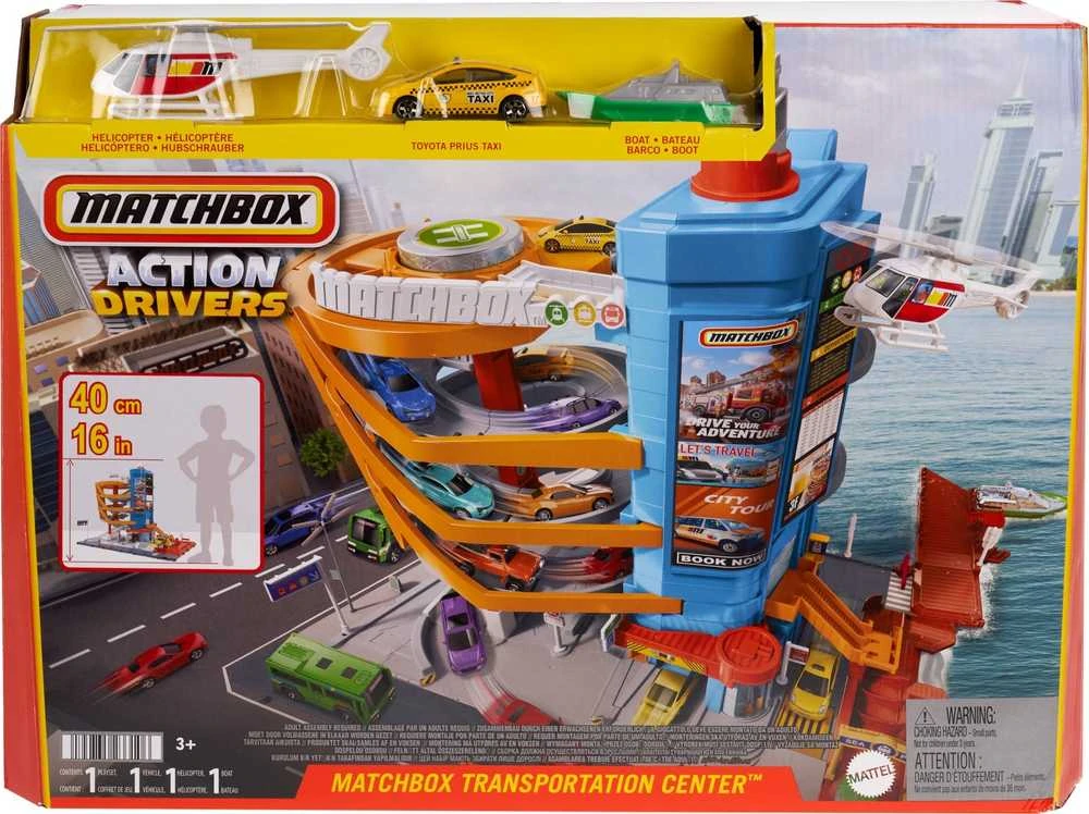 Žaislinė trasa Mattel Matchbox rinkinys „Transporto centras“