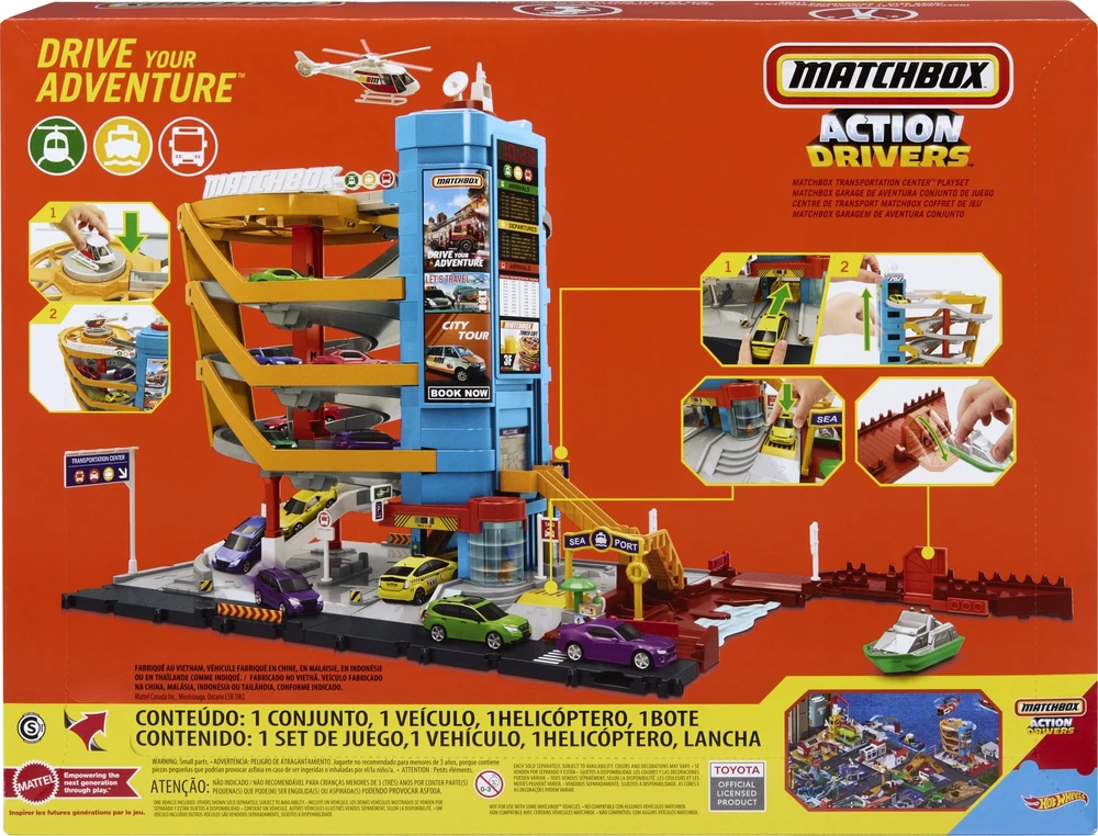 Žaislinė trasa Mattel Matchbox rinkinys „Transporto centras“
