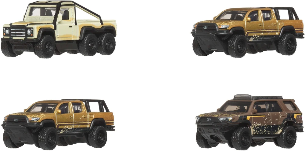Mattel MB Film pustynny wyścig 4pak pojazdów (JMB53)