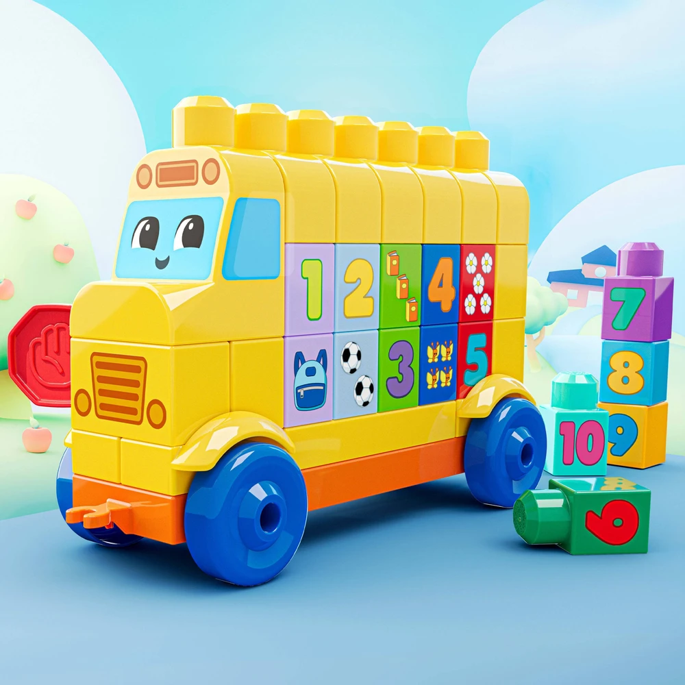 Mattel MEGA BLOKS konstravimo ir skaičiavimo autobusas (JKG34)