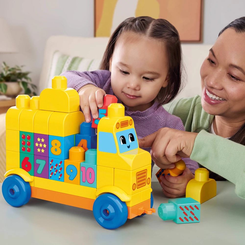 Mattel MEGA BLOKS konstravimo ir skaičiavimo autobusas (JKG34)
