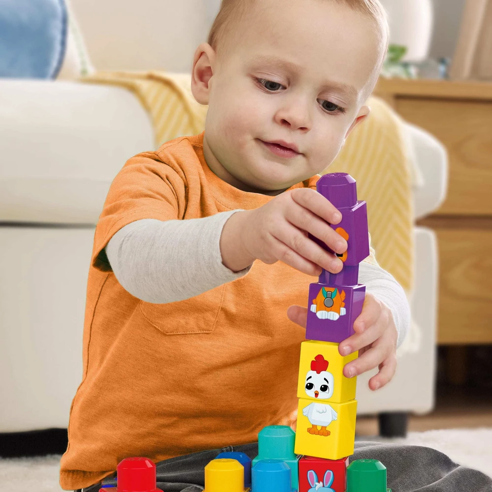 Mattel MEGA BLOKS konstruktorius – traktorius su gyvūnėliais (JKG33)