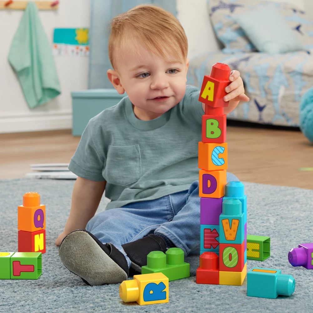 Mattel MEGA BLOKS kaladėlių rinkinys ABC (krepšyje 30 det.) (HRR60)