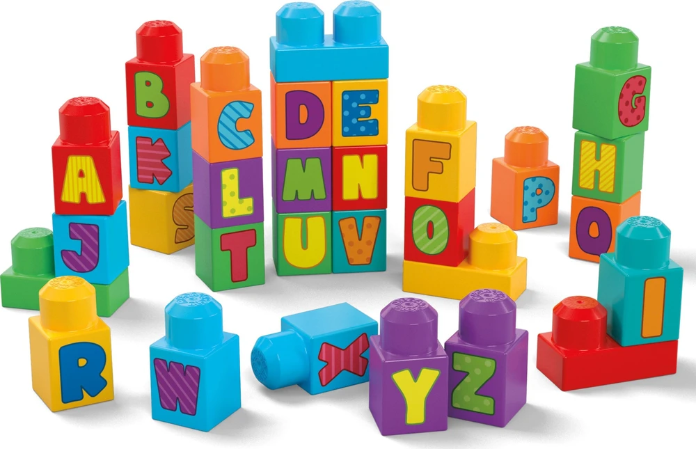 Mattel MEGA BLOKS kaladėlių rinkinys ABC (krepšyje 30 det.) (HRR60)