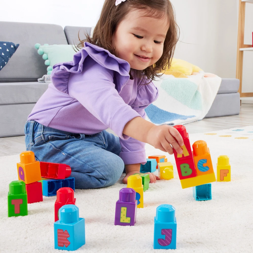 Mattel MEGA BLOKS kaladėlių rinkinys ABC (krepšyje 30 det.) (HRR60)