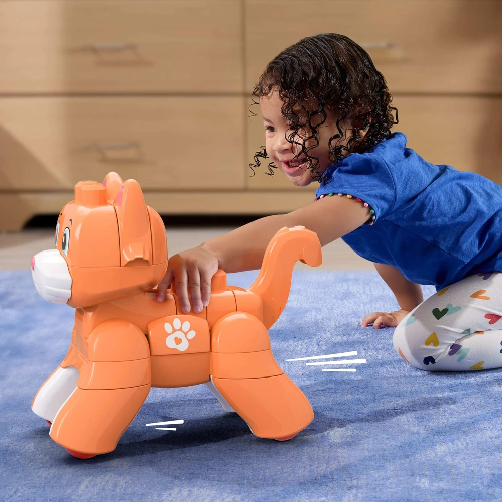 Mattel MEGA BLOKS ROLLING KITTEN 3 in 1 kačiuko konstruktorius (JMK86)