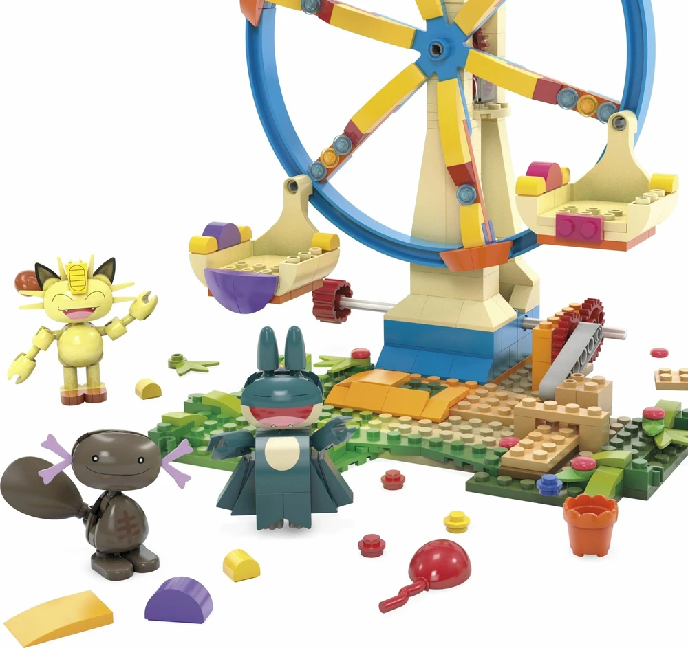 Mattel MEGA - Pokémon konstruktoriaus rinkinys Ferris ratas su figūrėlėmis - 393 detalės (HXF80)