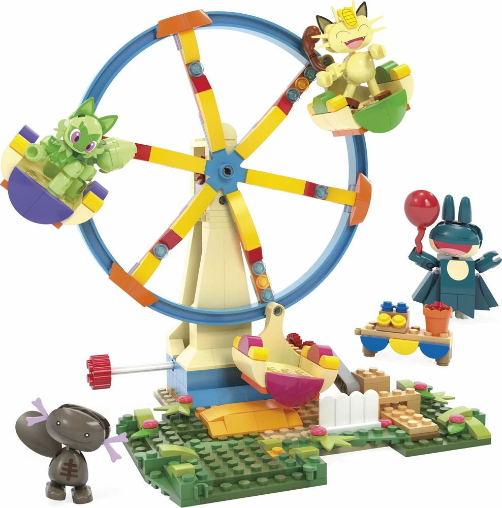 Mattel MEGA - Pokémon konstruktoriaus rinkinys Ferris ratas su figūrėlėmis - 393 detalės (HXF80)