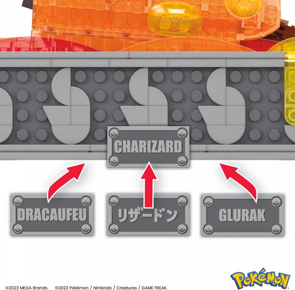 Mattel Mega Pokemon Mechaninis Charizard su judesys