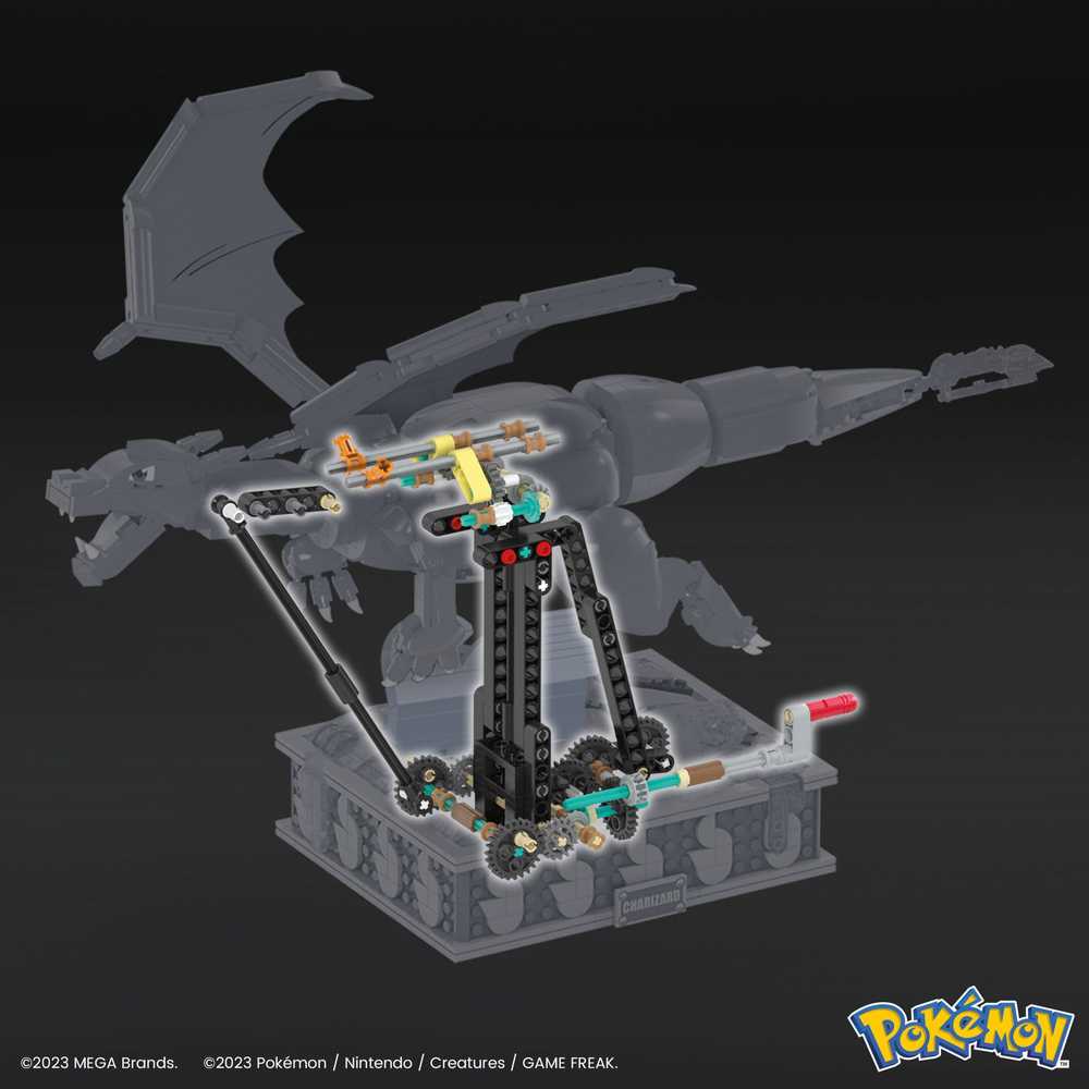 Mattel Mega Pokemon Mechaninis Charizard su judesys