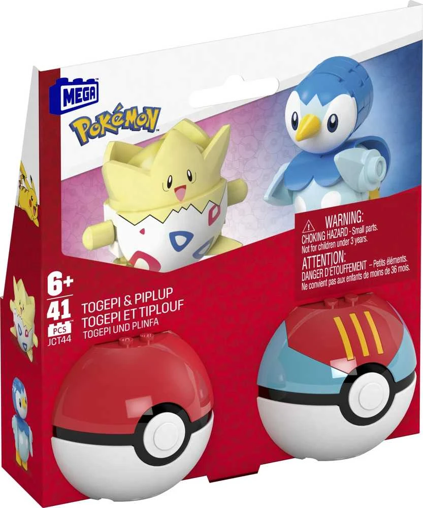 Mega Bloks Konstruktorius MEGA Pokemon Pokeball Togepi & Piplup JCT44