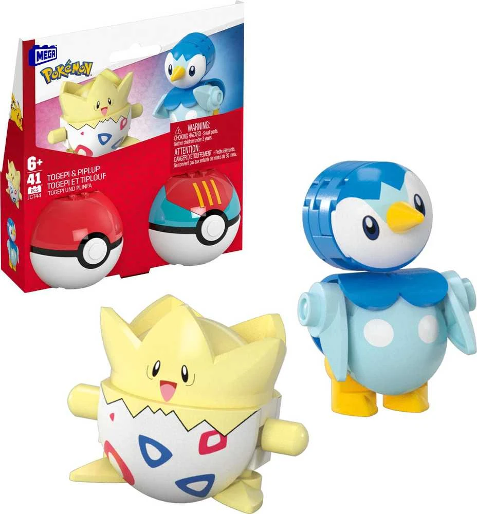 Mega Bloks Konstruktorius MEGA Pokemon Pokeball Togepi & Piplup JCT44