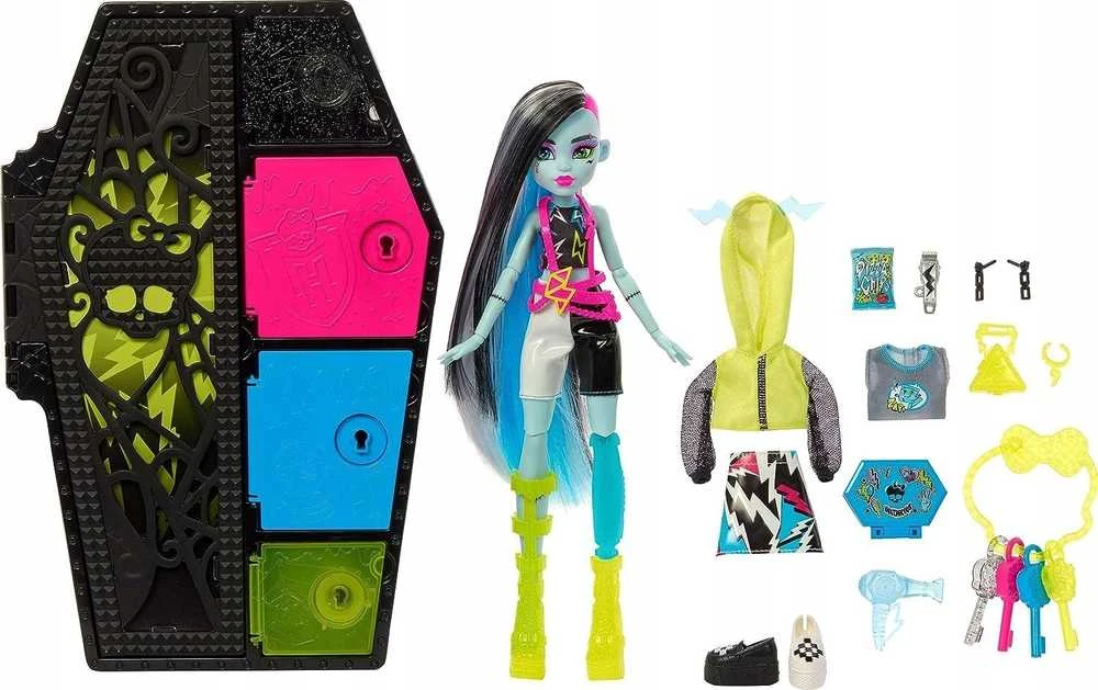 Mattel „Monster High Skulltimates“ siurprizų rinkinys – Frenkė, neoninė serija