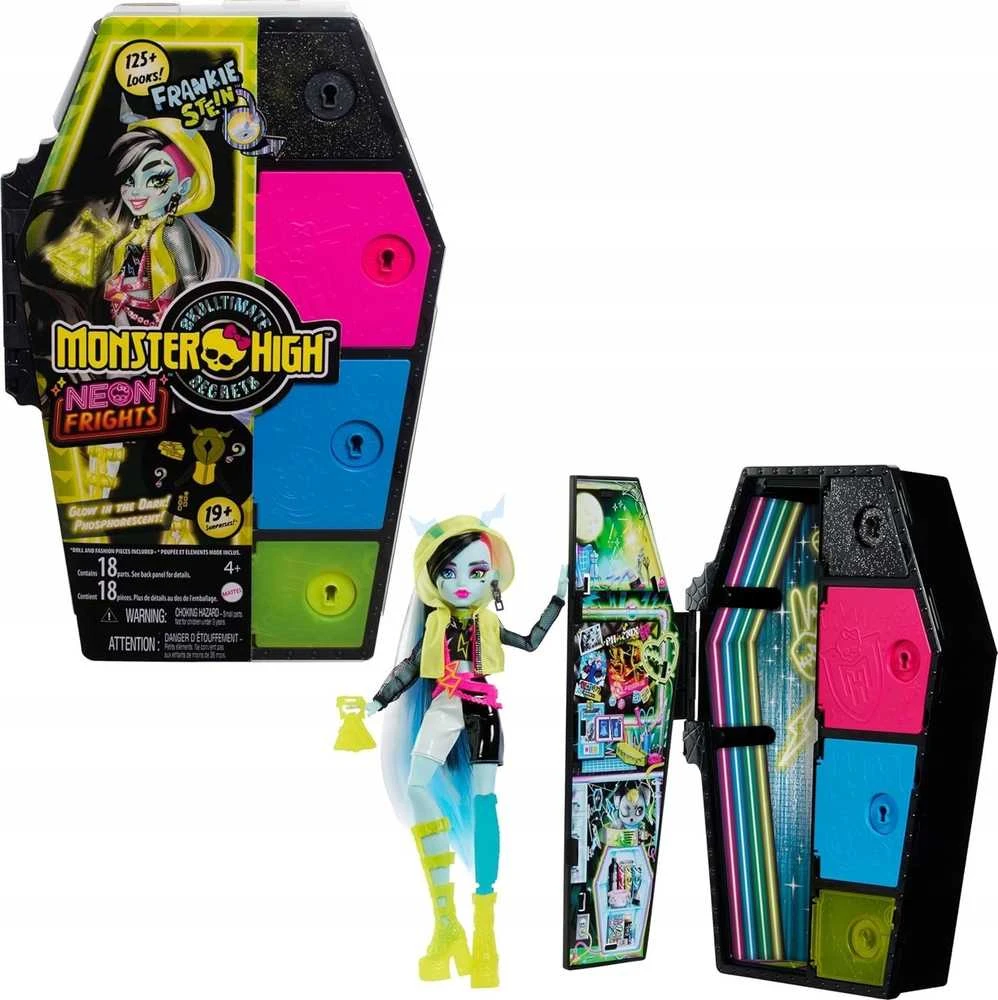 Mattel „Monster High Skulltimates“ siurprizų rinkinys – Frenkė, neoninė serija