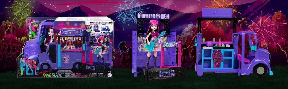 Mattel Monster High koncertinis maisto sunkvežimis HXH83