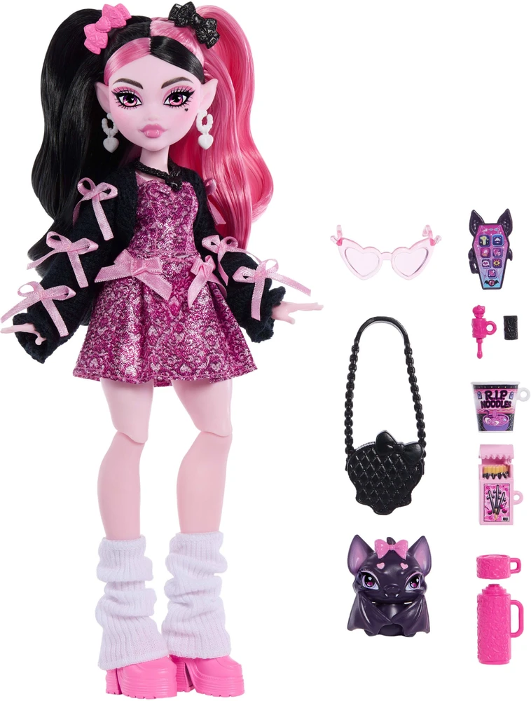 Mattel MONSTER HIGH lėlė Drakulaura (atnaujinta) (JHK29)