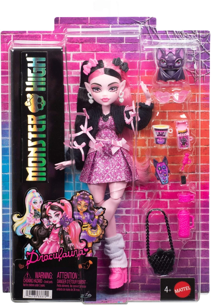 Mattel MONSTER HIGH lėlė Drakulaura (atnaujinta) (JHK29)