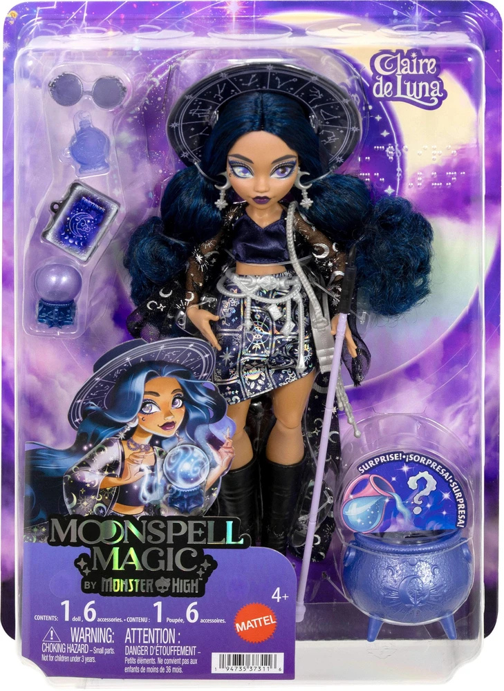 Mattel MONSTER HIGH MOONSPELL MAGIC lėlė Claire - aiškeregė kerėtoja (JMB89)