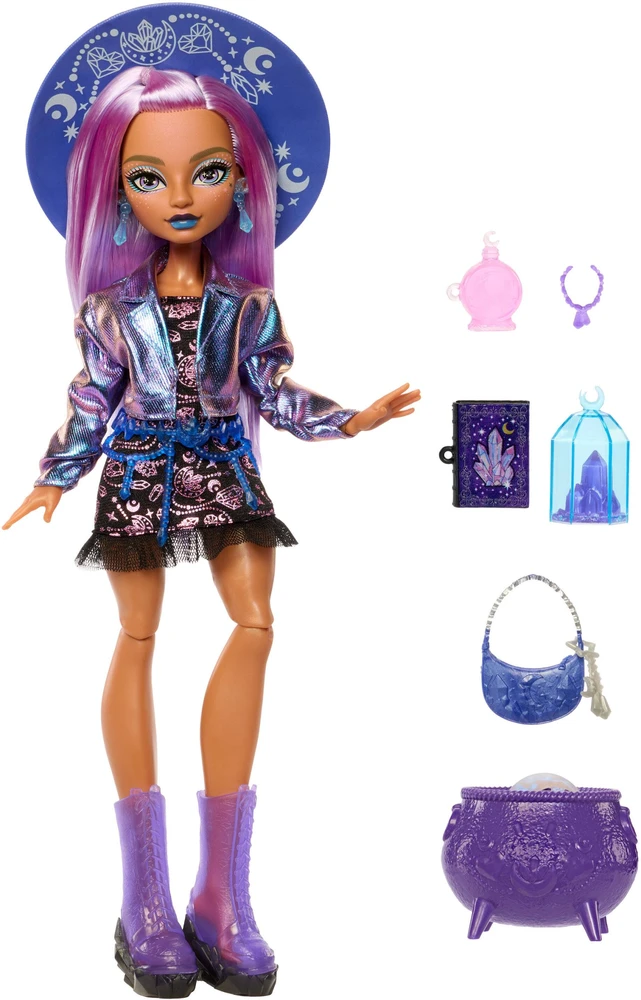 Mattel MONSTER HIGH MOONSPELL MAGIC lėlė Layla - kristalų kerėtoja (JMB90)