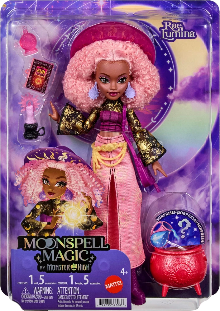 Mattel MONSTER HIGH MOONSPELL MAGIC lėlė Rae - saulės kerėtoja (JMB91)