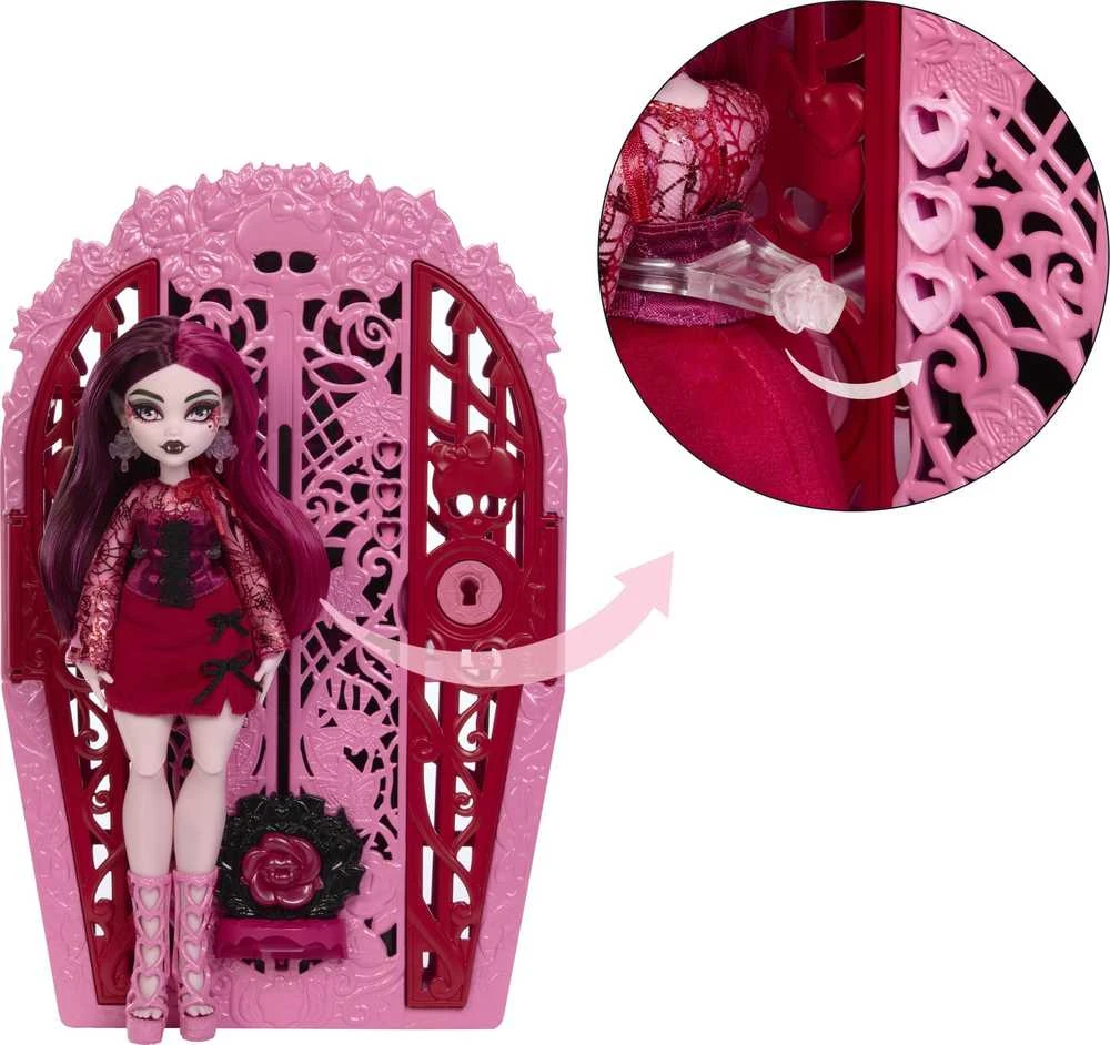 Mattel MONSTER HIGH SKULTIMATES siurprizų rinkinys – Drakulaura, vidurnakčio sodo serija (HYT72)