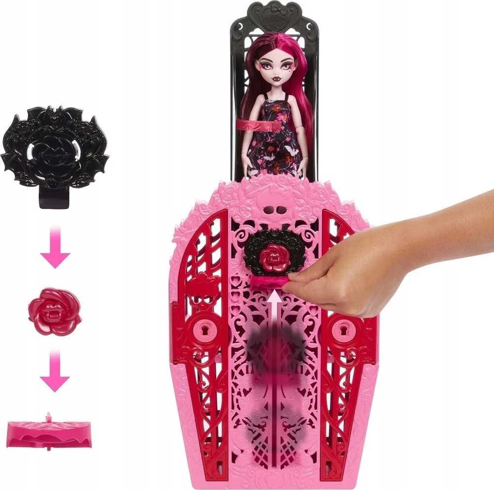 Mattel MONSTER HIGH SKULTIMATES siurprizų rinkinys – Drakulaura, vidurnakčio sodo serija (HYT72)