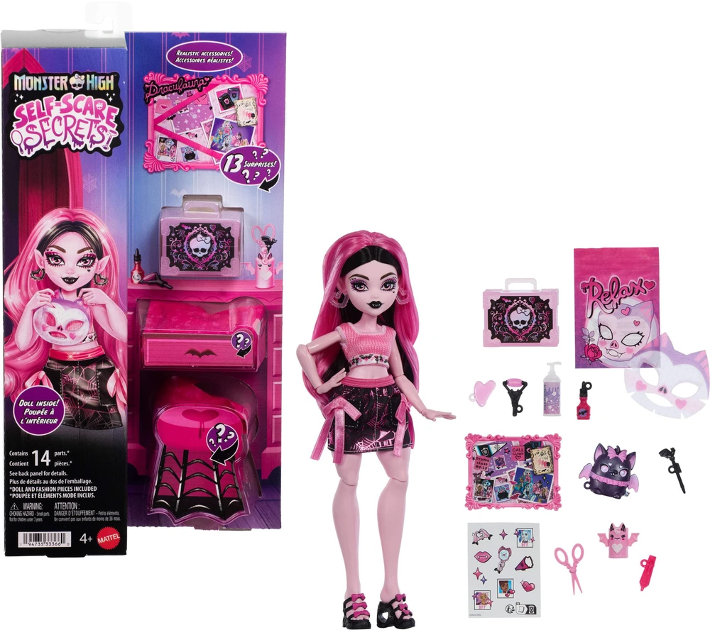 Mattel MONSTER HIGH SELF-SCARE SECRETS Drakulauros rinkinys