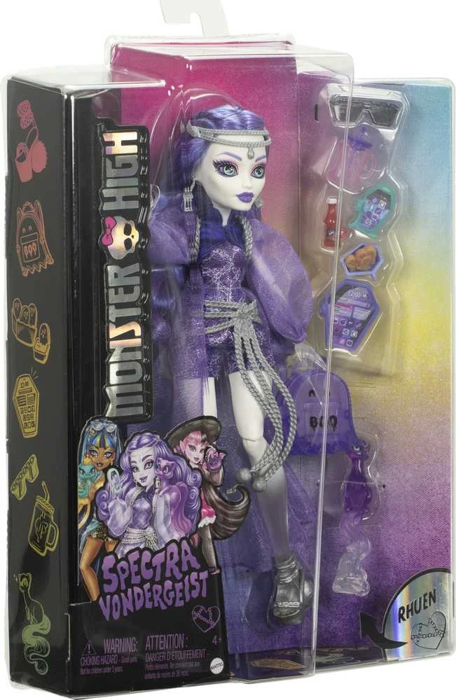 Lėlė Mattel Monster High Spectra Vondergeist su naminiu šešku ir aksesuarais