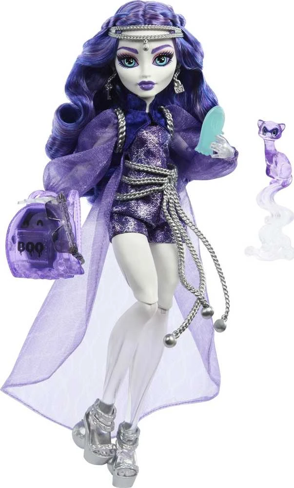 Lėlė Mattel Monster High Spectra Vondergeist su naminiu šešku ir aksesuarais