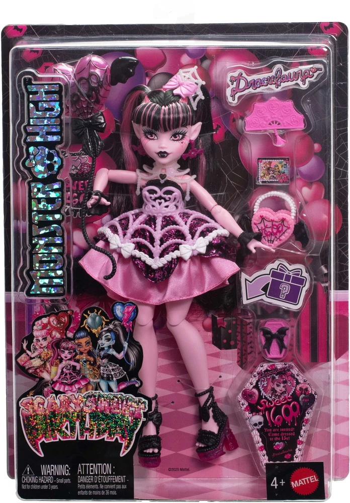 Mattel „Monster High Sweet Birthday“ lėlės Drakulaura rinkinys JBG74