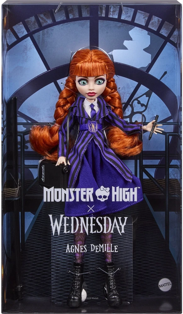 Mattel Monster High Kolekcjonerska Lėlė Wednesday Agnes DeMille