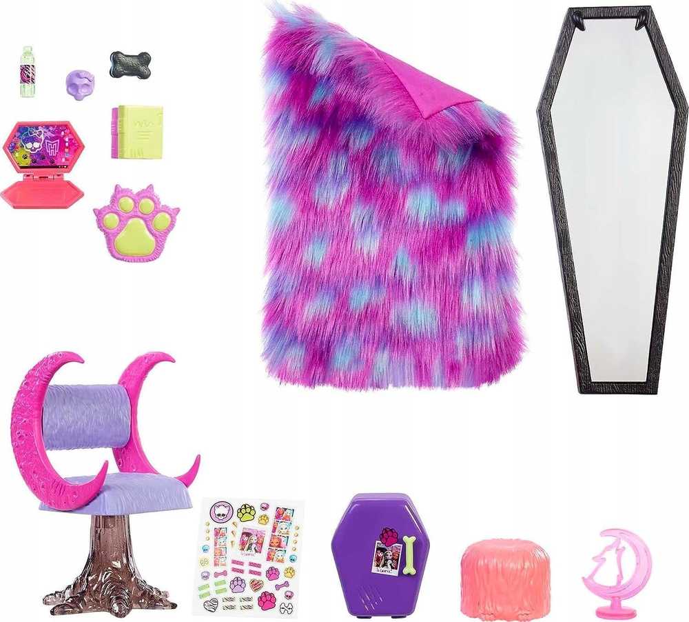 Mattel Lėlių namelis Monster High Clawdeen Wolf miegamasis