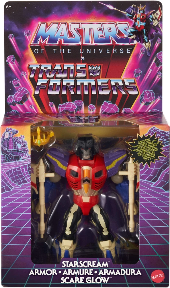 Mattel He-Man Masters of the Universe Origins Scare Glow Figūrėlė Ruchoma Transformers Starscream + priedai