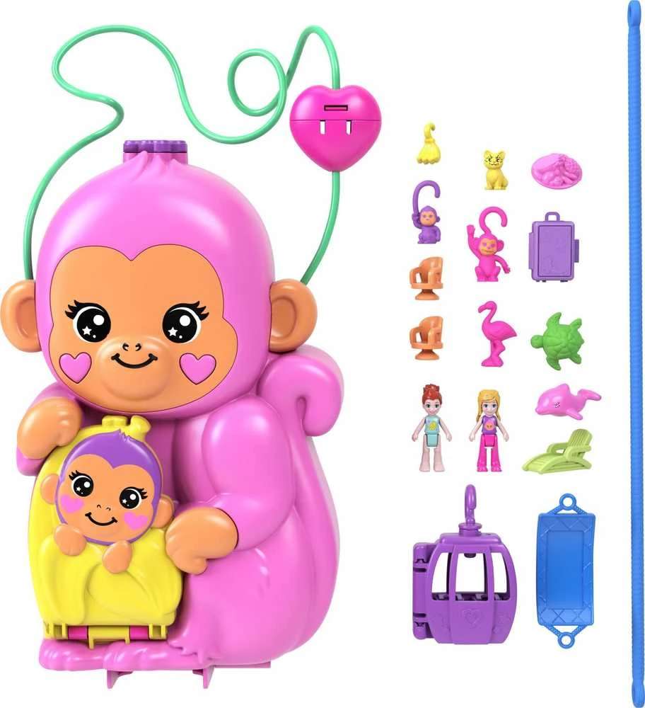 Mattel „Polly Pocket“ beždžionėlės pramogų rinkinys