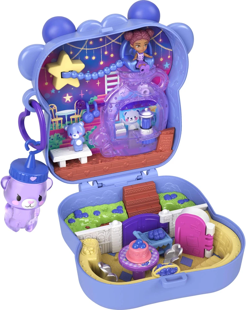 Polly Pocket - Core Compact, mėlynas, "Beary Besties" lėlių namelis (JKC48)