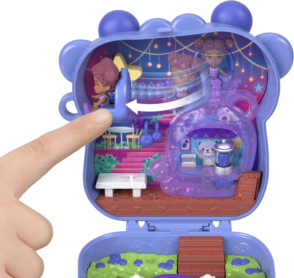 Polly Pocket - Core Compact, mėlynas, "Beary Besties" lėlių namelis (JKC48)