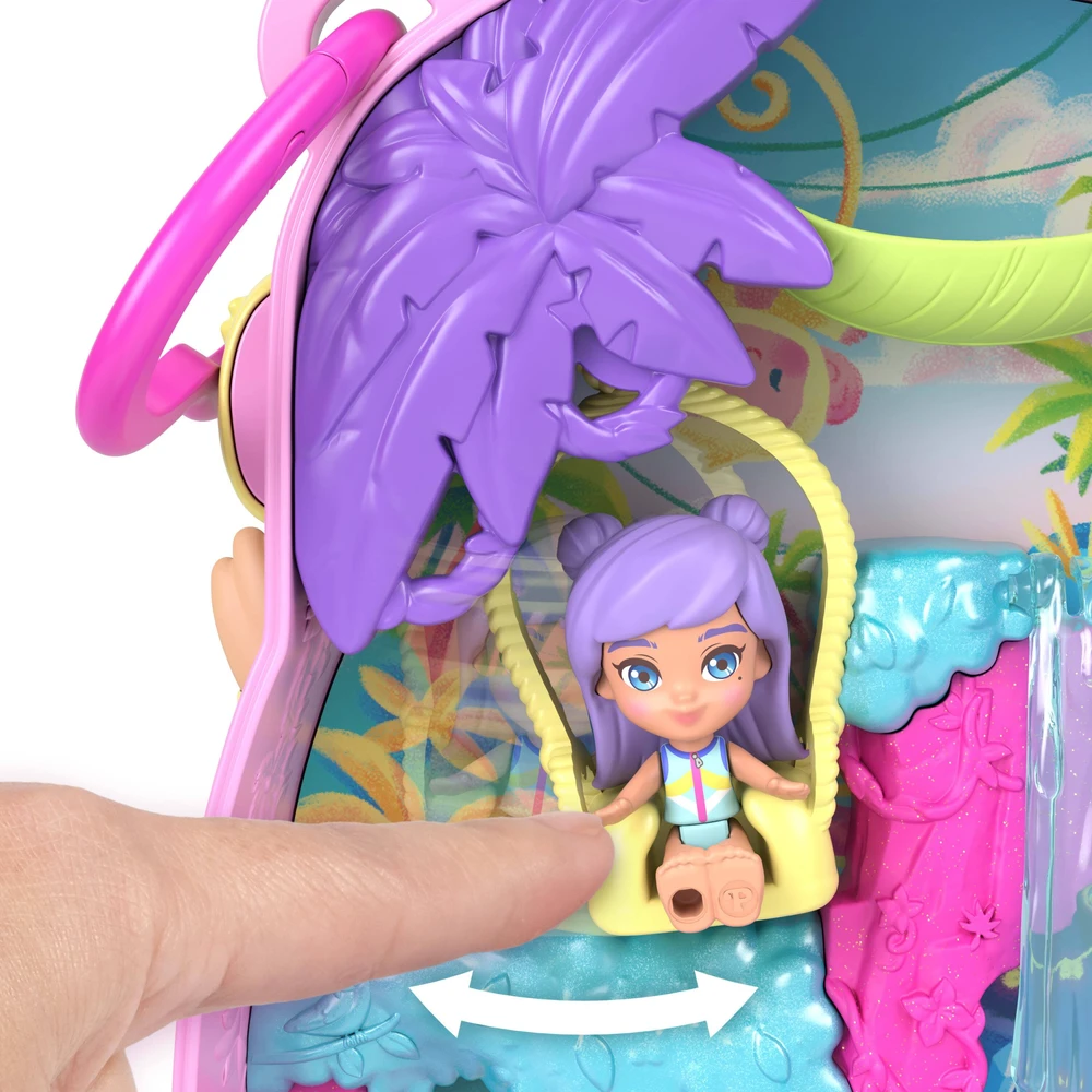 Polly Pocket žaisliukas „Core Compact“ su ananasais ir beždžionėmis, Colada (JKC49)