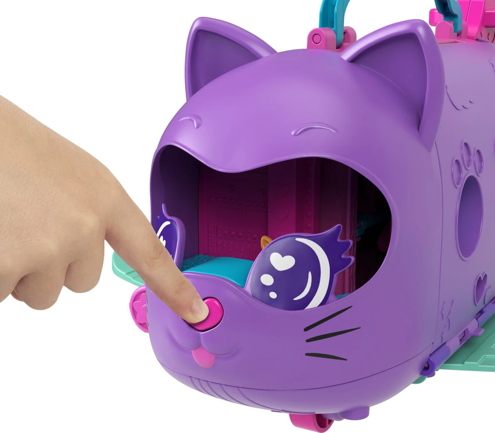Mattel POLLY POCKET katinėlio lėktuvo žaidimų rinkinys (HWP19)
