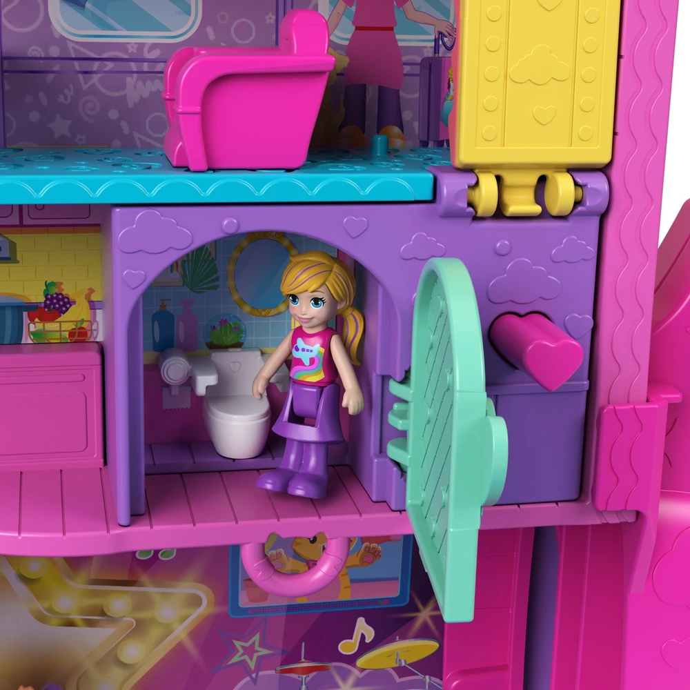 Mattel POLLY POCKET katinėlio lėktuvo žaidimų rinkinys (HWP19)