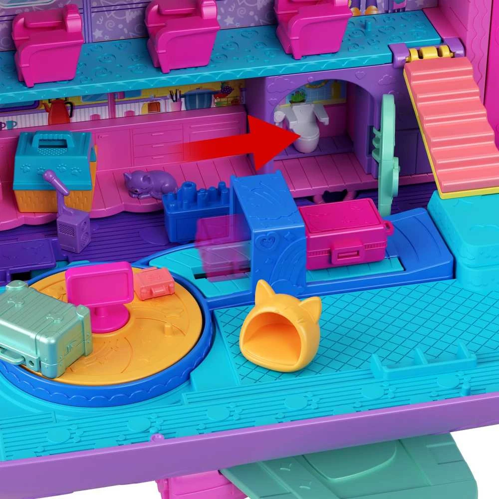 Mattel POLLY POCKET katinėlio lėktuvo žaidimų rinkinys (HWP19)