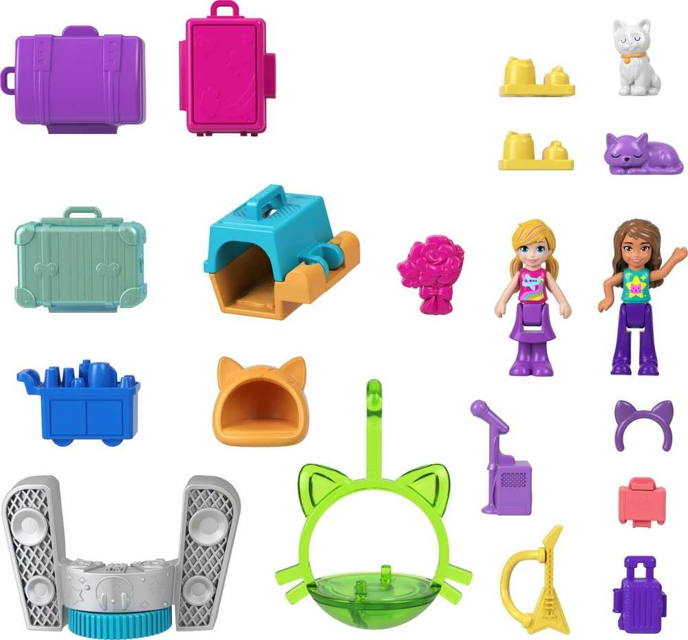 Mattel POLLY POCKET katinėlio lėktuvo žaidimų rinkinys (HWP19)