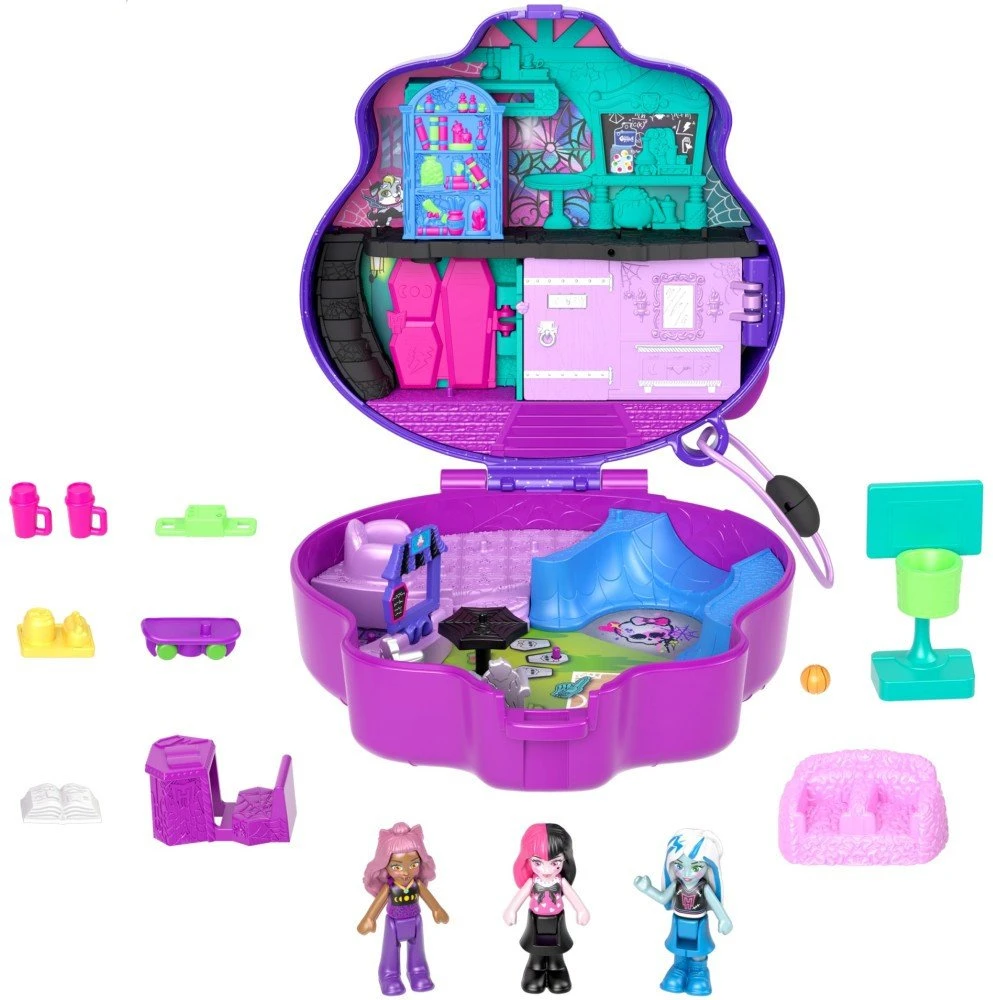 Mattel POLLY POCKET MONSTER HIGH tematikos pramogų rinkinys (HVV58)