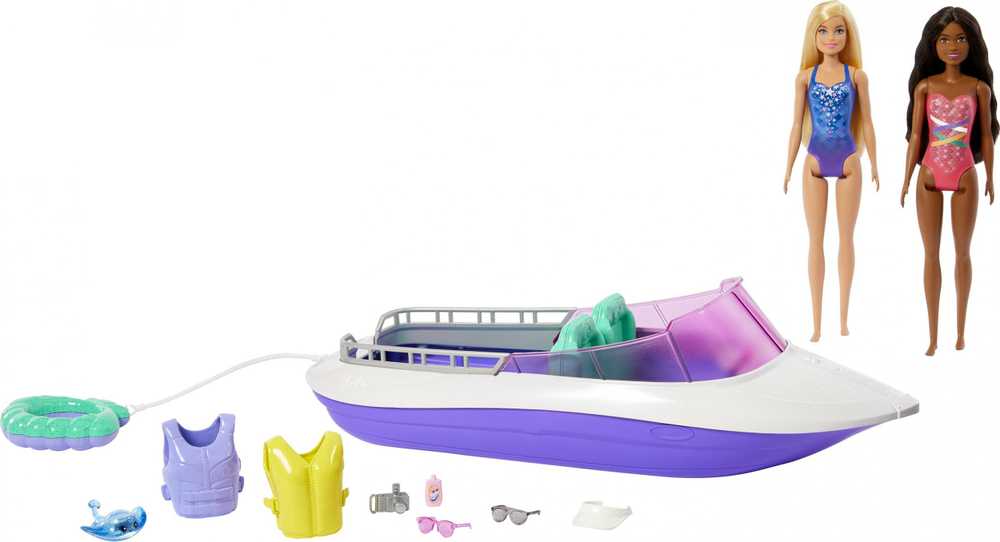 Barbie Barbės filmų rinkinys 2 lėlės + valtis