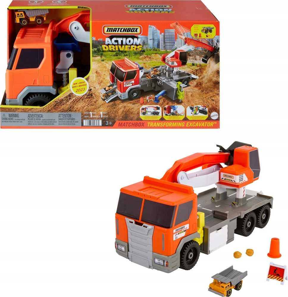 Mattel Žaislinė ekskavatoriaus sunkvežimio mašina Matchbox 1:64
