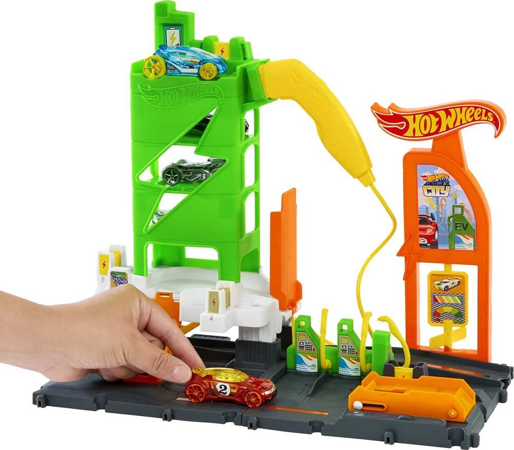Transporto žaislų komplektas Hot Wheels City Fuel Station