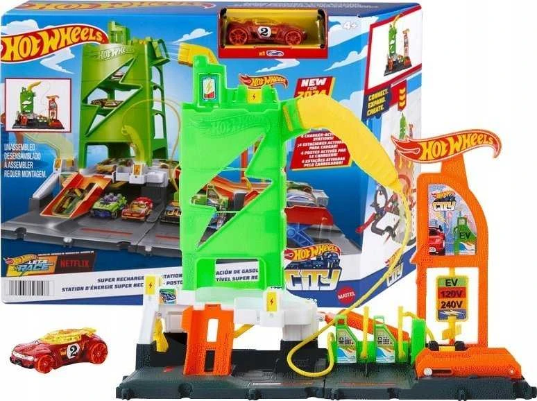 Transporto žaislų komplektas Hot Wheels City Fuel Station
