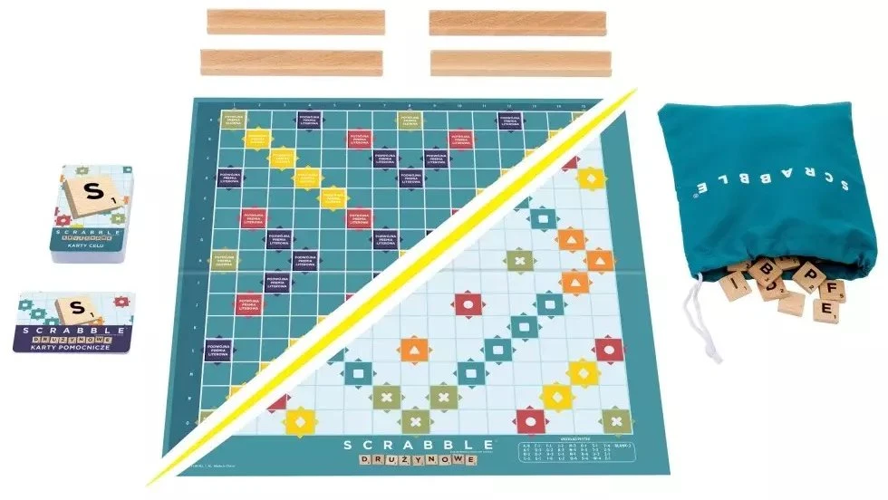 Mattel Scrabble drewniane płytki (JGR65)
