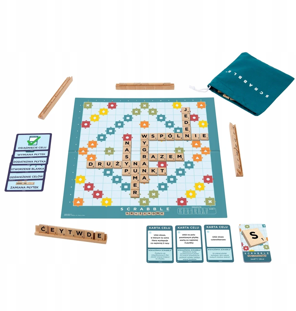 Mattel Scrabble drewniane płytki (JGR65)