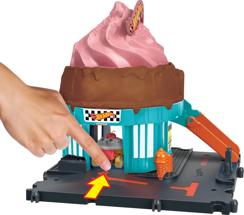 „Hot Wheels“ ledo ritulio trasa „Downtown Ice Kreminis Swirl“ HTN77 Mattel