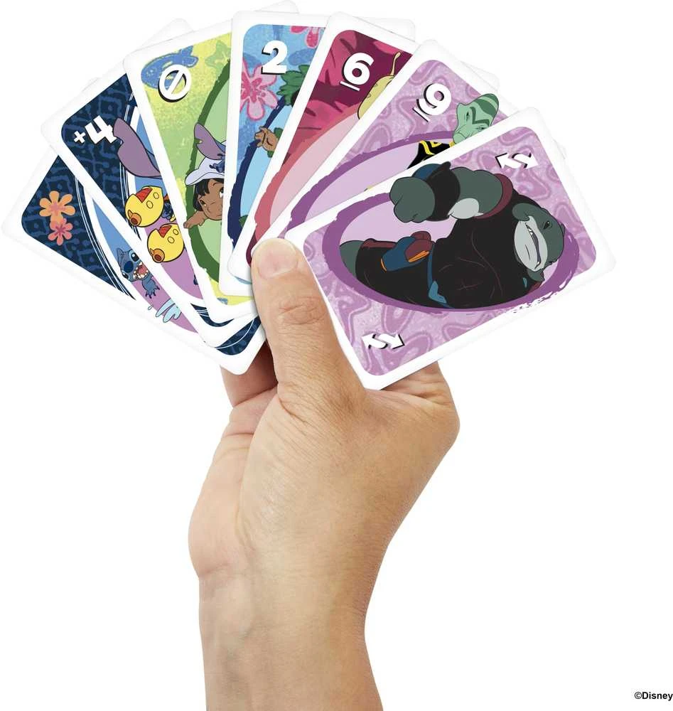 Mattel UNO Disney Lilo ir Stitch vakarėlių kortų žaidimas